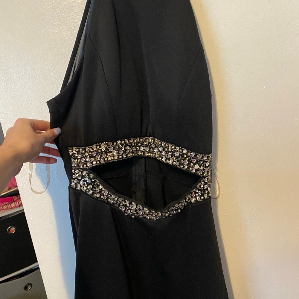 black and sparkle dress